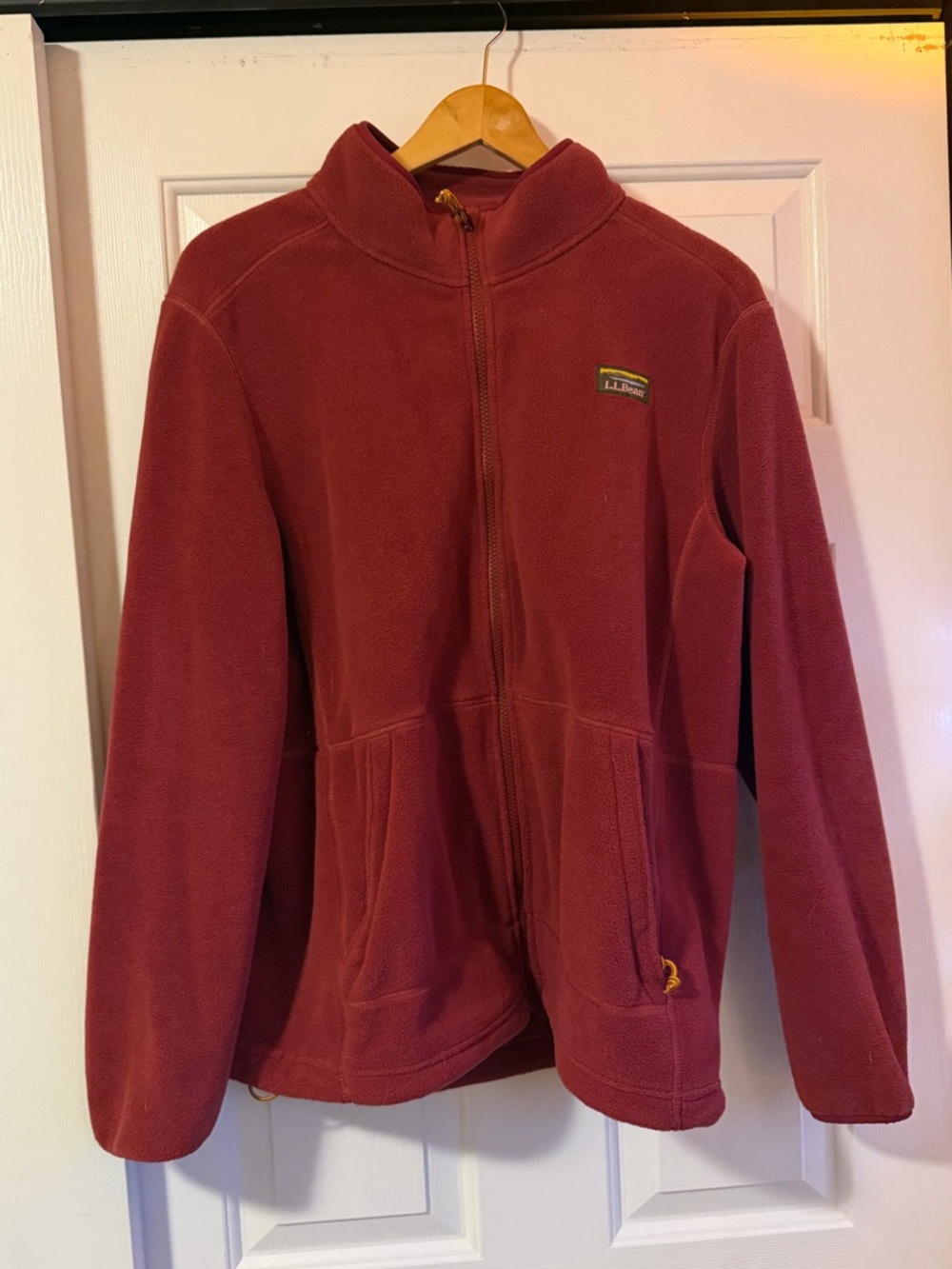 L.L. Bean Women’s Mountain Classic Fleece Zip Up Jacket-Size XL-Maroon